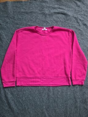 Derek Heart Men's Crewneck Sweatshirt in Fuchsia Pink